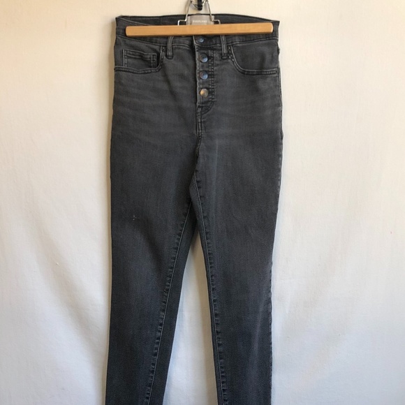 EVERLANE Jeans Size 28 The High Rise Ankle Button Fly Western - Picture 2 of 12